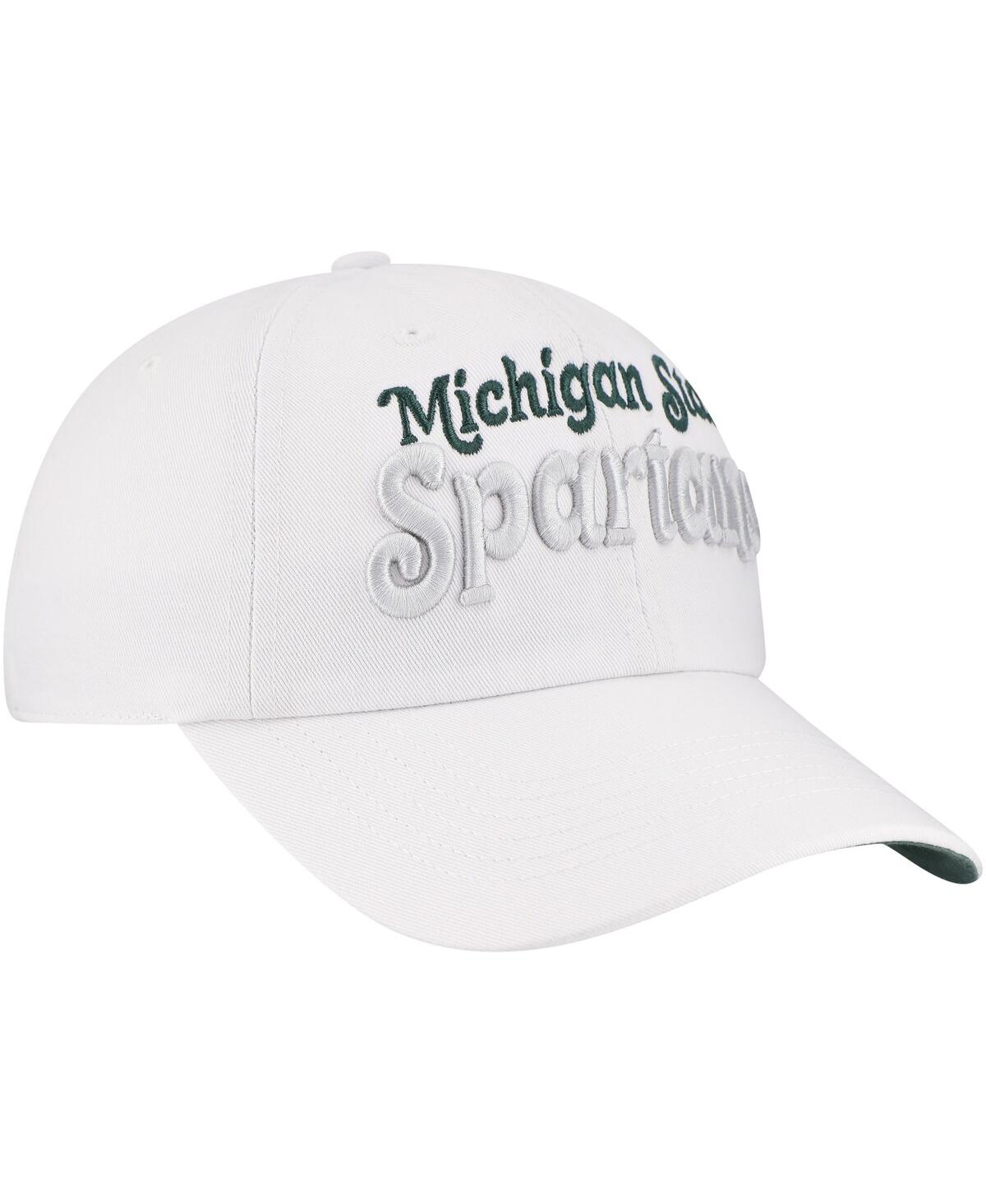 47 Brand Women's White Michigan State Spartans Pensacola Clean Up Adjustable Hat