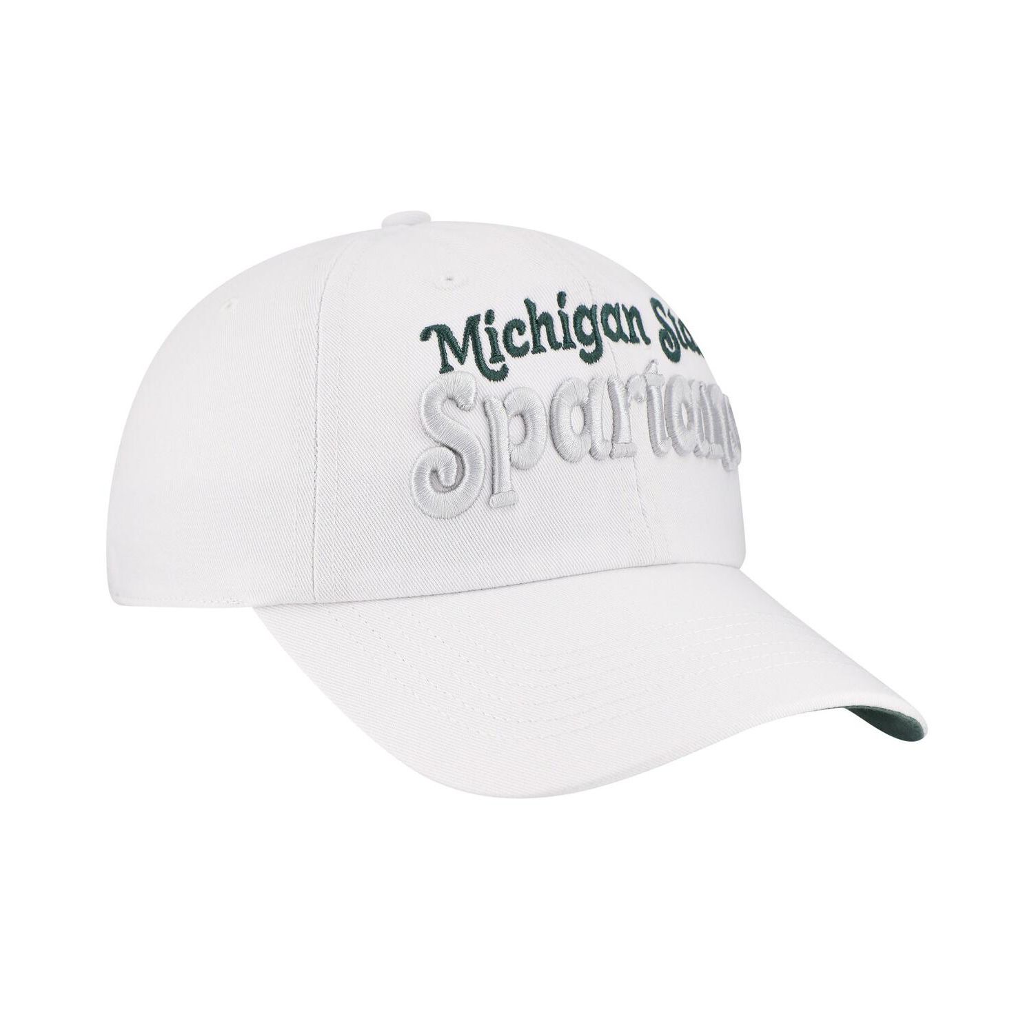 Women's White Michigan State Spartans Pensacola Clean Up Adjustable Hat