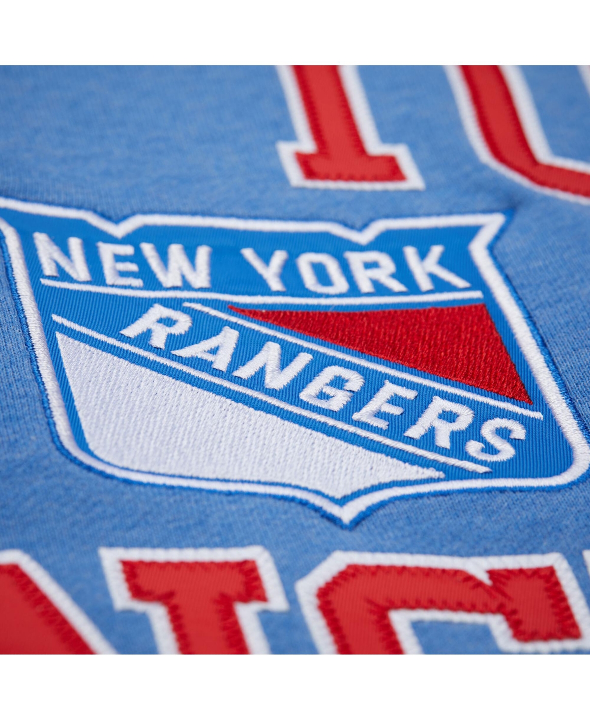 Mitchell & Ness Blue New York Rangers Playoff Win Fleece Pullover Sweatshirt