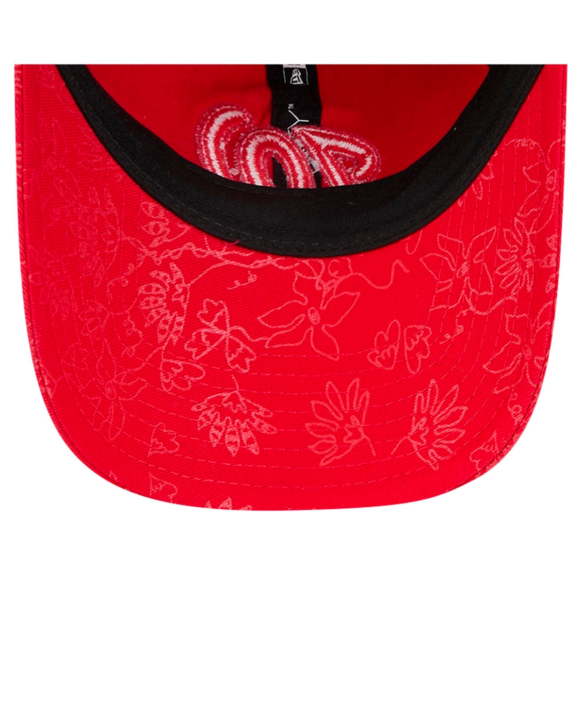 New Era Women's Red Washington Nationals Tonal Floral 9twenty Adjustable Hat