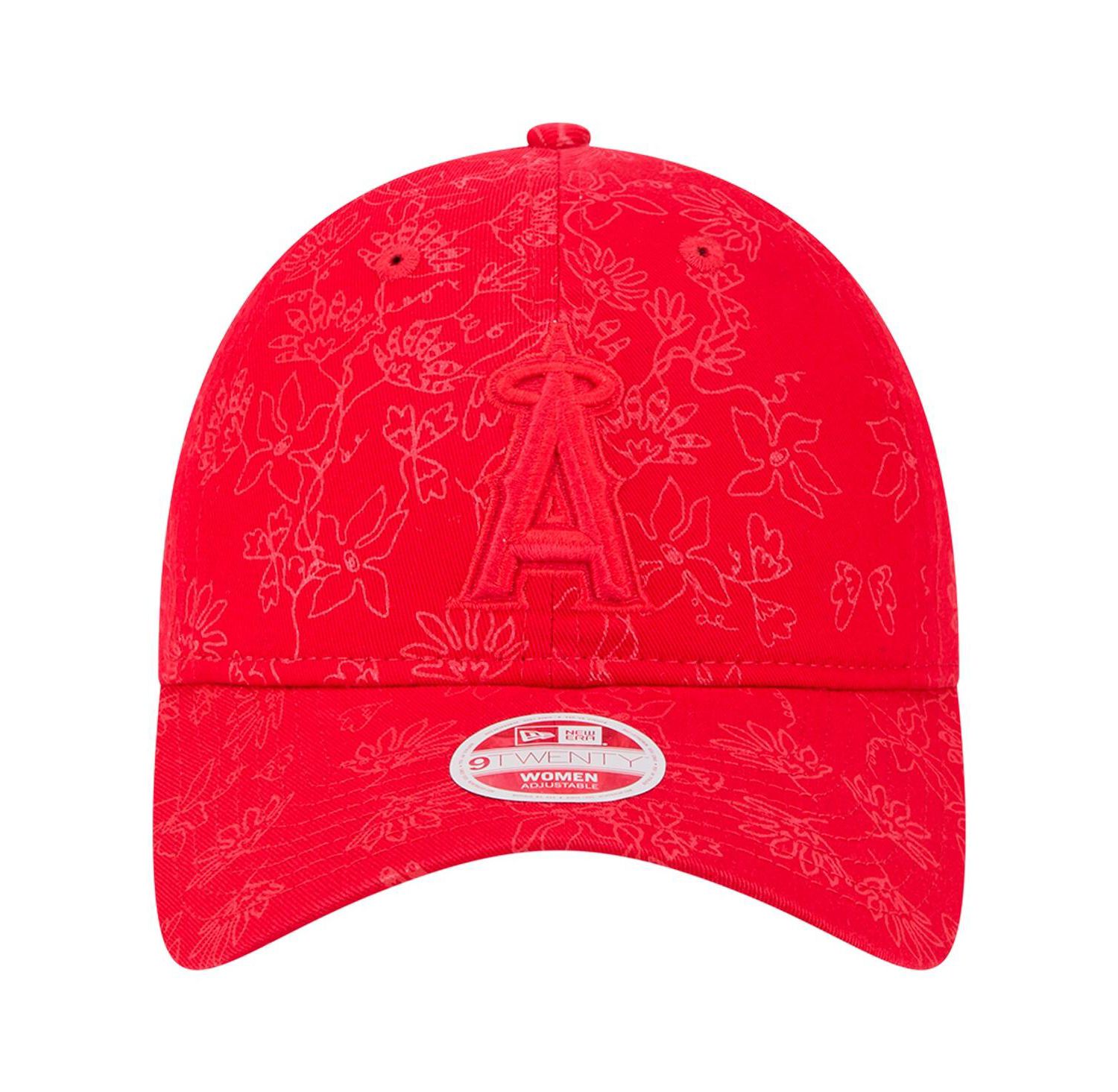 Women's Red Los Angeles Angels Tonal Floral 9TWENTY Adjustable Hat