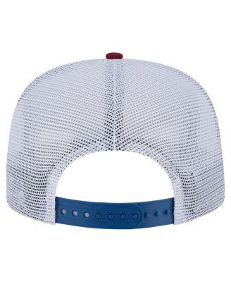 Men's Navy/Burgundy Colorado Avalanche Throwback V-Dye Adjustable Golfer Hat