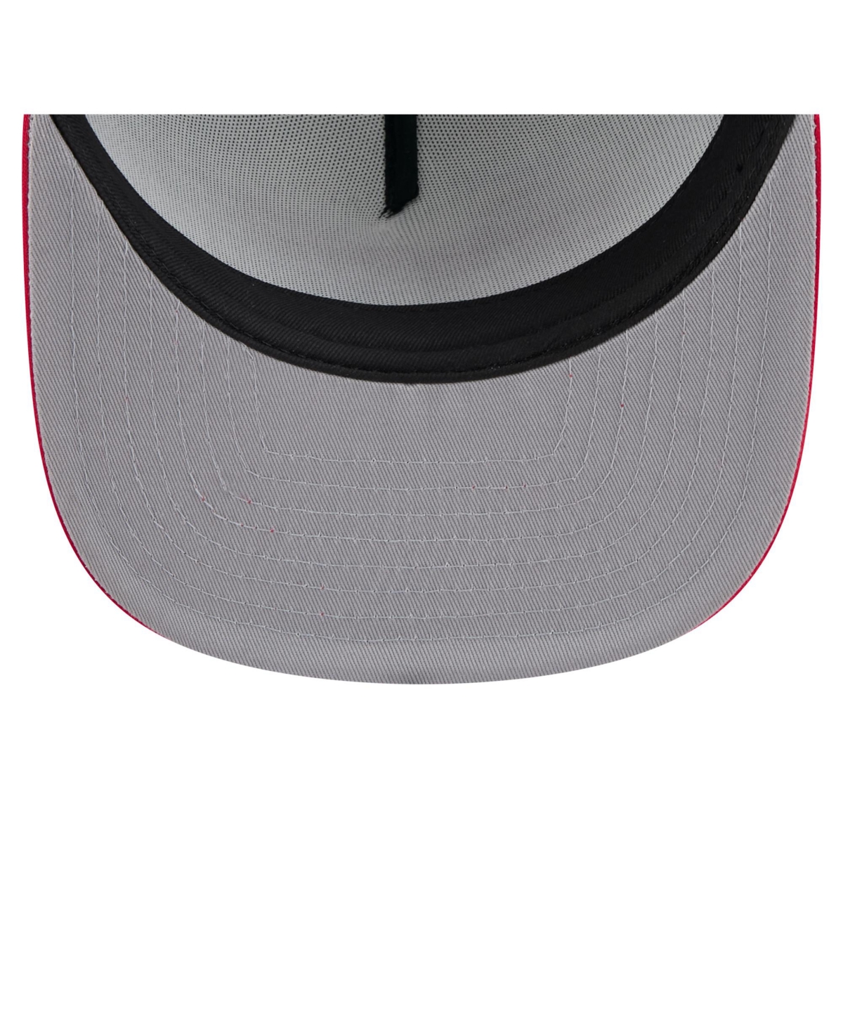 NEW ERA MEN'S WHITE/RED ATLANTA BRAVES RETRO SCRIPT TRUCKER 9FIFTY SNAPBACK HAT 