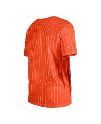 Men's Orange Baltimore Orioles Throwback Pinstripe T-Shirt