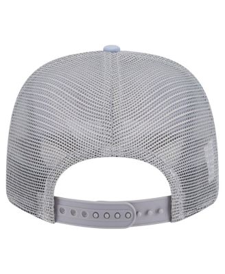 Men's Light Blue/Gray Golden State Warriors Adventure Aloha Pattern 9SEVENTY Stretch Snap Hat