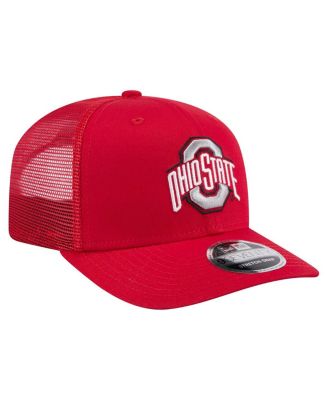 Men's Scarlet Ohio State Buckeyes Primary 9SEVENTY Trucker Stretch-Snap Hat