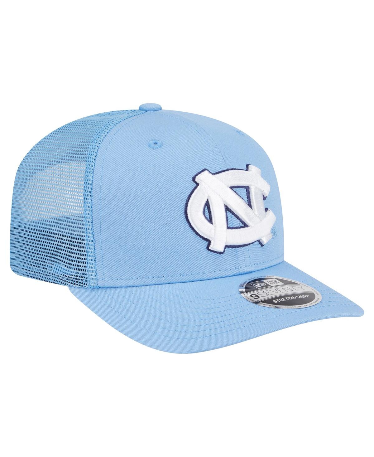 NEW ERA MEN'S CAROLINA BLUE NORTH CAROLINA TAR HEELS PRIMARY 9SEVENTY TRUCKER STRETCH-SNAP HAT 