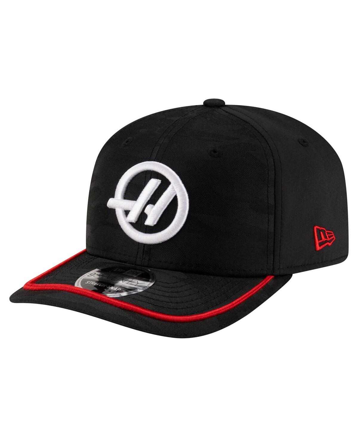 NEW ERA MEN'S BLACK HAAS F1 TEAM CAMO 9SEVENTY ADJUSTABLE HAT 