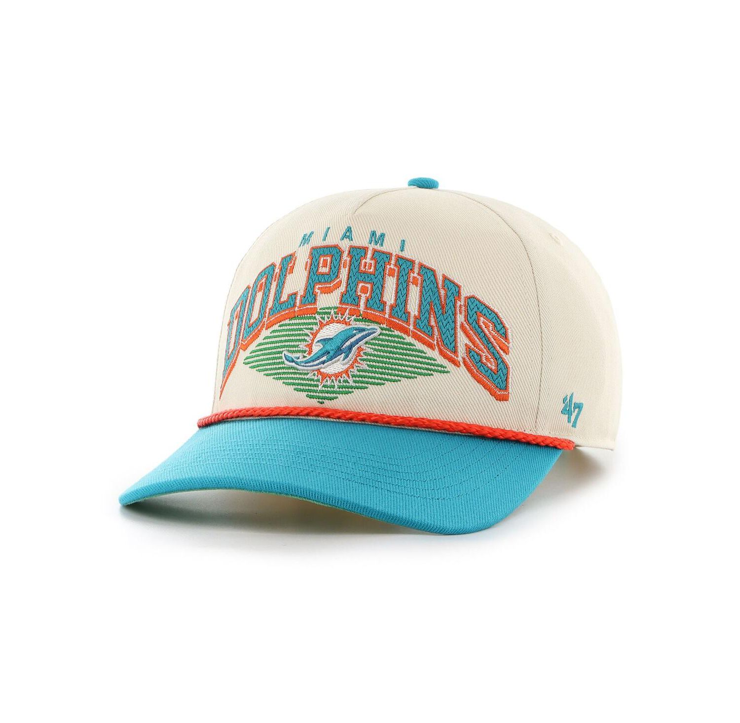 Men's Cream Miami Dolphins Pomona Rope Adjustable Hitch Hat