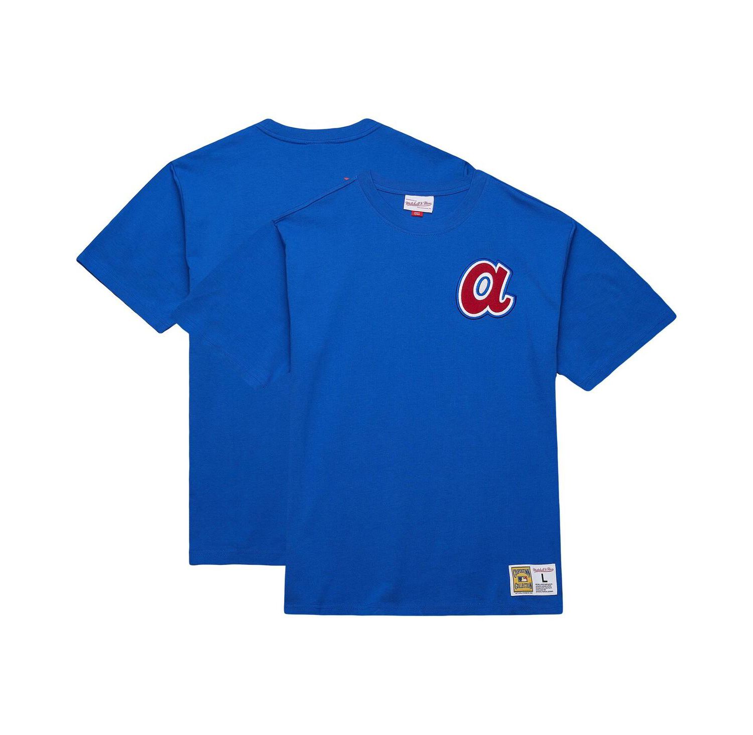 Men's Hank Aaron Royal Atlanta Braves Legends Collection Vintage Logo T-Shirt