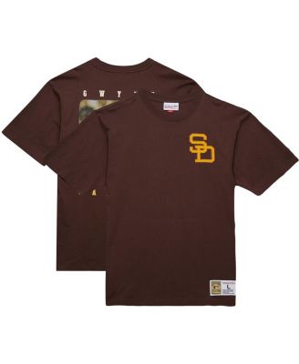 Mitchell & Ness - Men's Tony Gwynn Brown San Diego Padres Legends Collection Vintage Logo T-Shirt