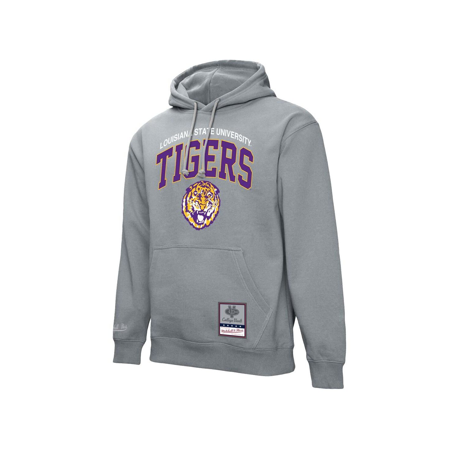 Men's Heather Gray LSU Tigers Classic Arch Pullover Hoodie