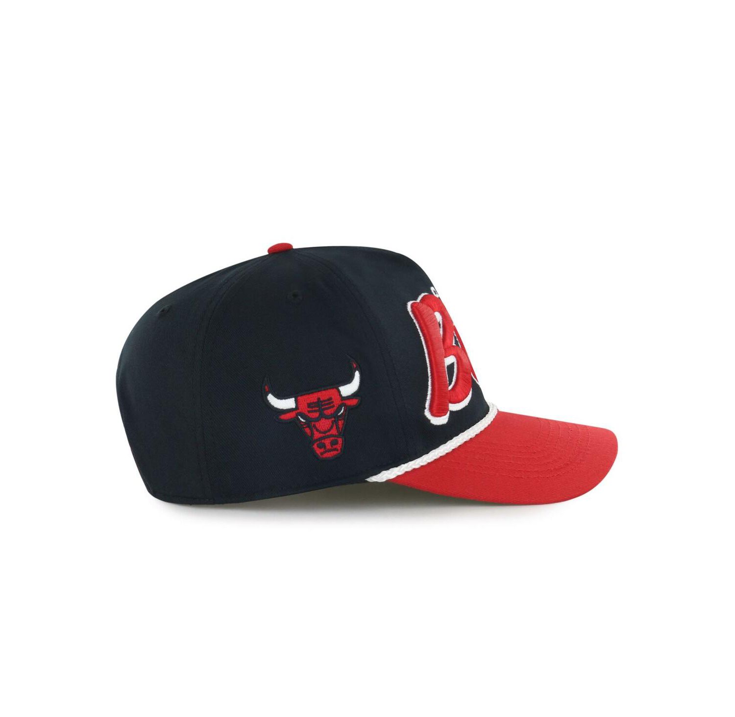 Men's Black/Red Chicago Bulls Drop Shadow Rope Hitch Adjustable Hat