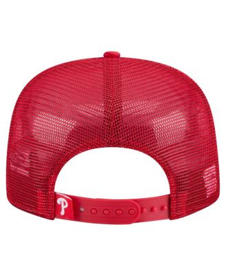 Men's Red Philadelphia Phillies Retro Satin Script Golfer Adjustable Hat