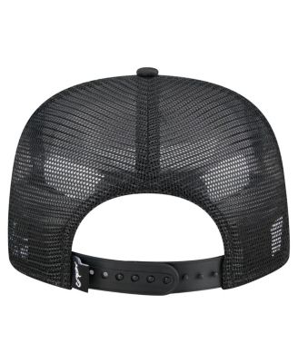 Men's Black Chicago White Sox Retro Satin Script Golfer Adjustable Hat