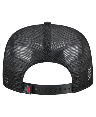 Men's Black Arizona Diamondbacks Retro Satin Script Golfer Adjustable Hat