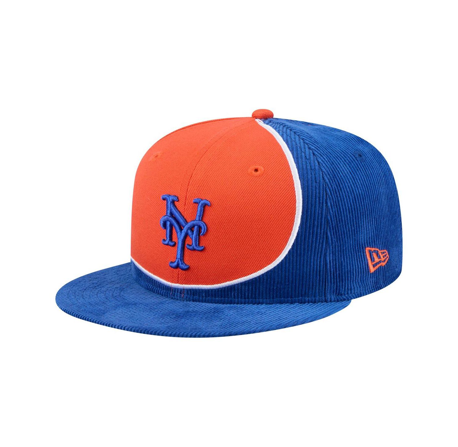Men's Royal/Orange New York Mets Retro Split Corduroy Snapback Hat