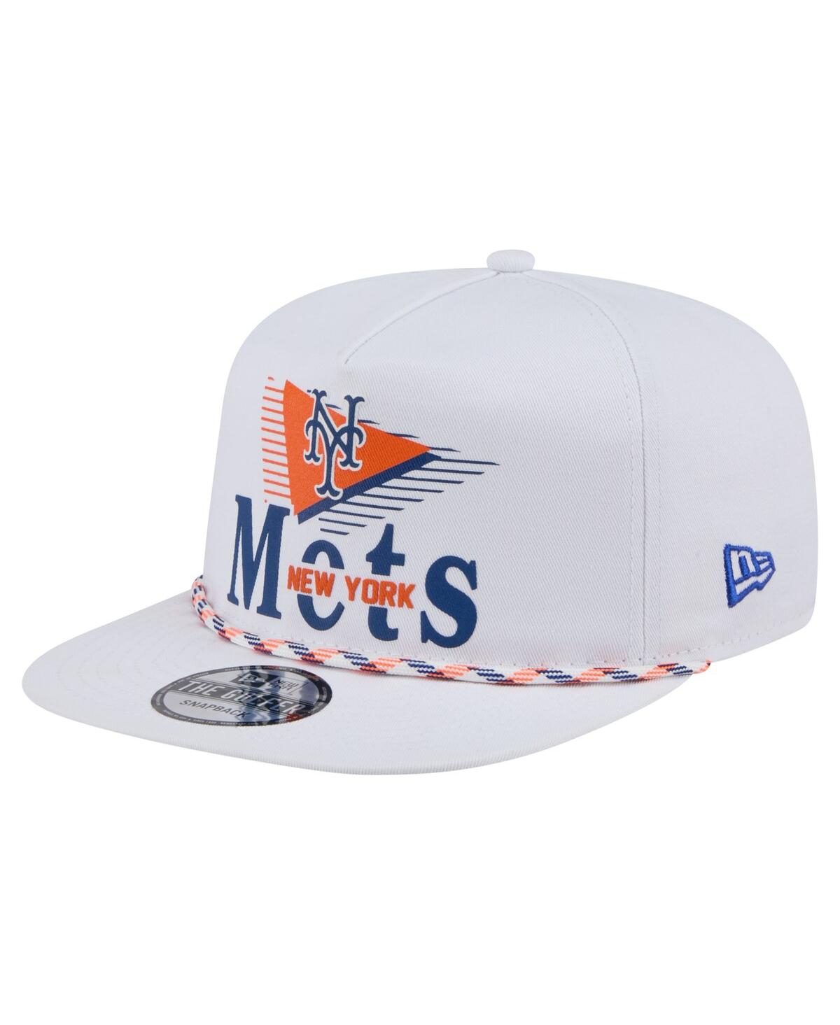 NEW ERA MEN'S WHITE NEW YORK METS COLLIDE GOLFER SNAPBACK HAT 