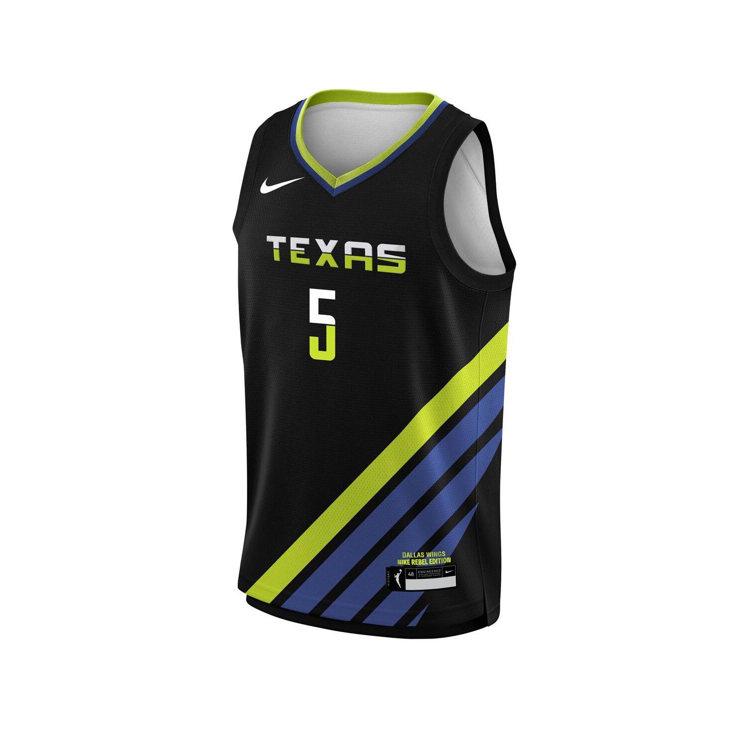 Big Boys and Girls Paige Bueckers Black Dallas Wings 2025 WNBA Draft Rebel Edition Victory Player Jersey