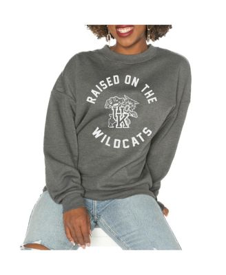 Gameday Couture - Women's Charcoal Kentucky Wildcats Good Vibes Premium Fleece Drop Shoulder Pullover Sweatshirt