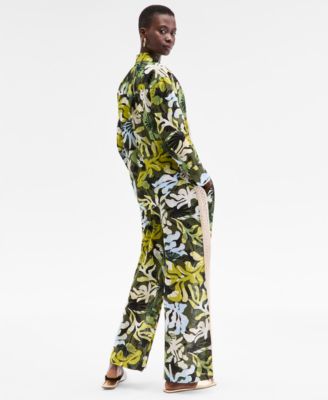 On 34th Womens Leaf Print Shirt Leaf Print Wide Leg Pants Camisole Exclusively At Macys In Multi