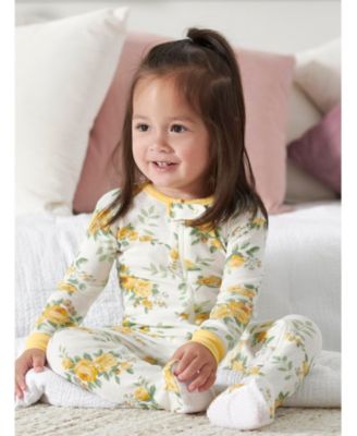 Baby Girls 4-Pack Snug Fit Footed Cotton Pajamas, Dreams & Rainbows, 24 Months