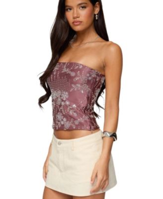 Women's Zelda Bead & Sequin Strapless Top