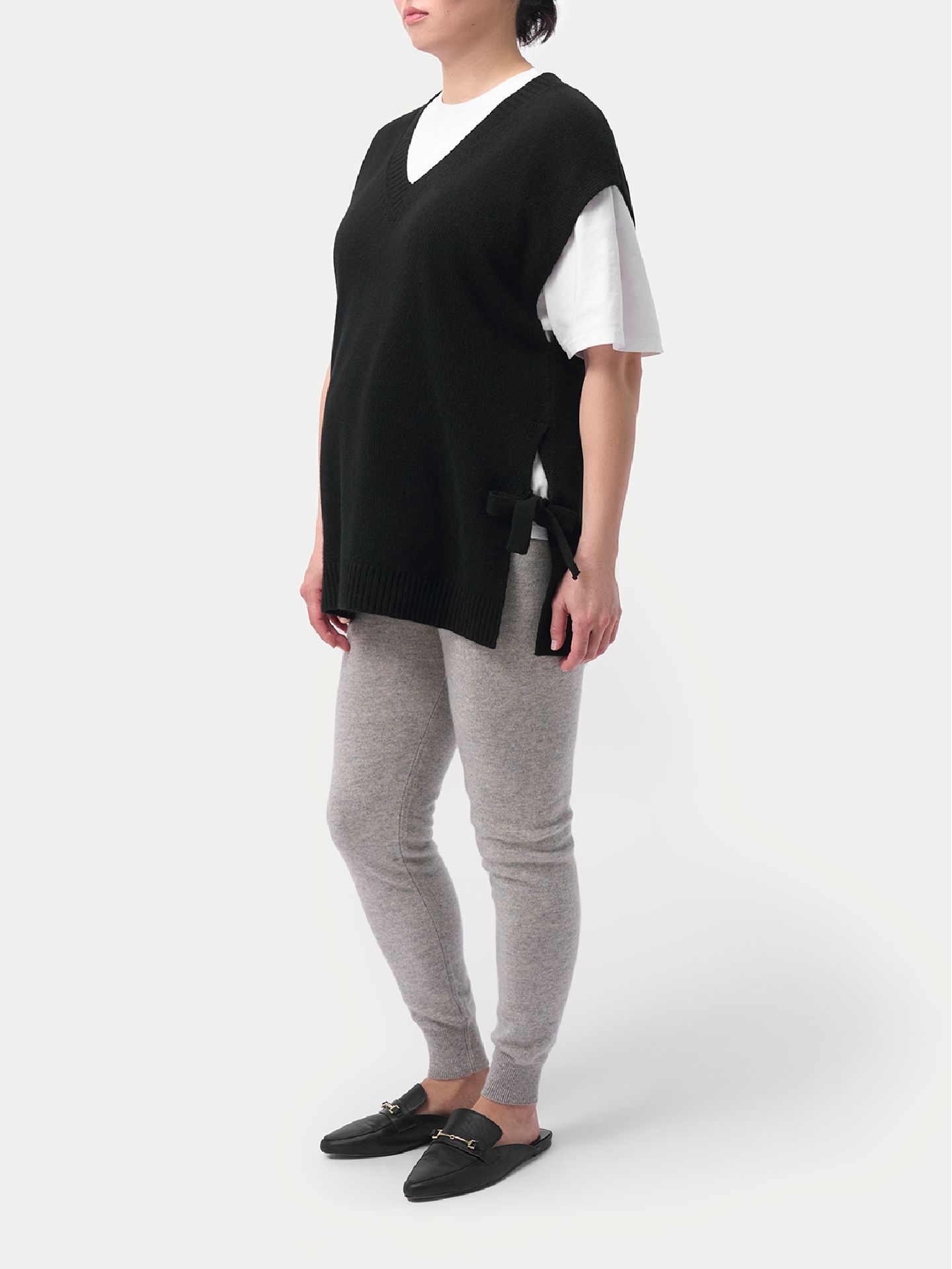 Женские брюки Gobi Cashmere Maternity Over Bump Cashmere Knit, цвет: Серый — фото 3