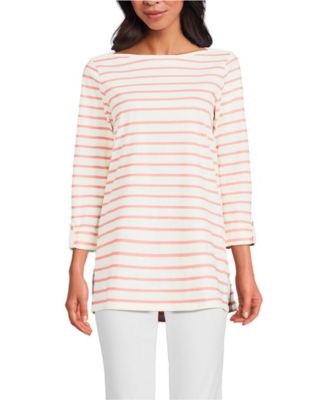 Women's Supima Cotton Adjustable 3/4 Sleeve Boatneck Tunic