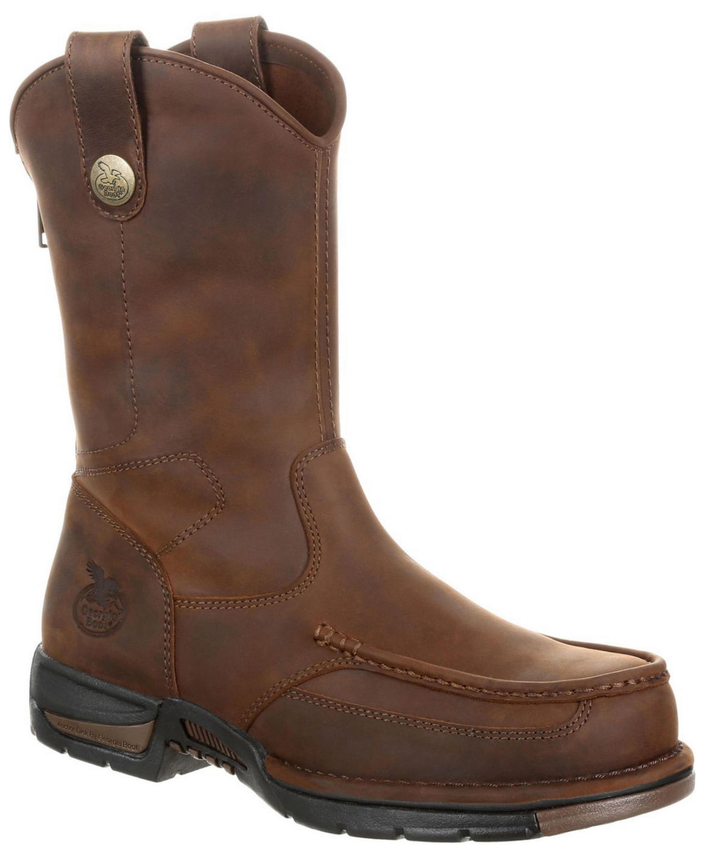 Мужские ботинки GEORGIA BOOT Athens Pull-On Work Boot, цвет: Тёмный коричневый — фото 1
