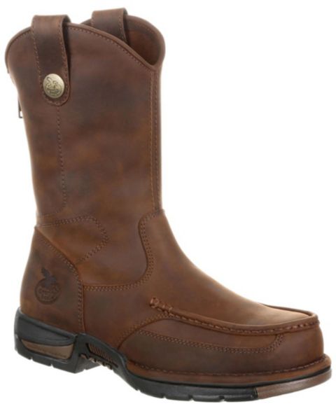 Мужские ботинки GEORGIA BOOT Athens Pull-On Work Boot, цвет: Тёмный коричневый