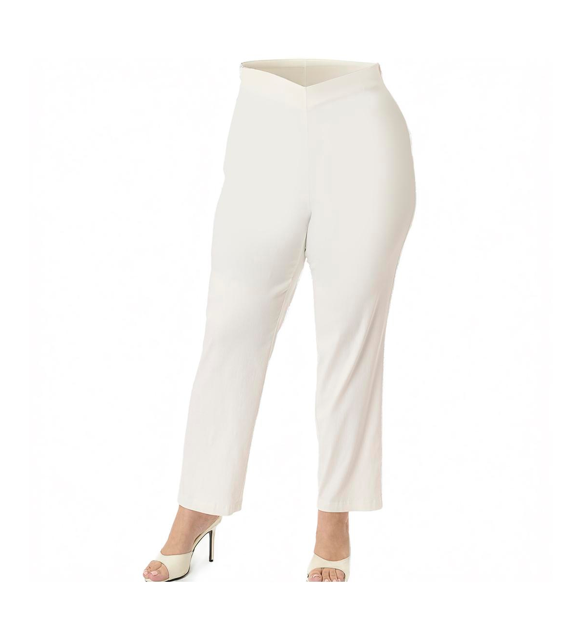 Plus Size 1960s Cigarette Pants - White