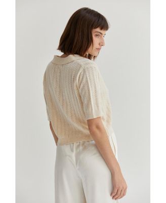 Women's Saman Pointelle Knit Top