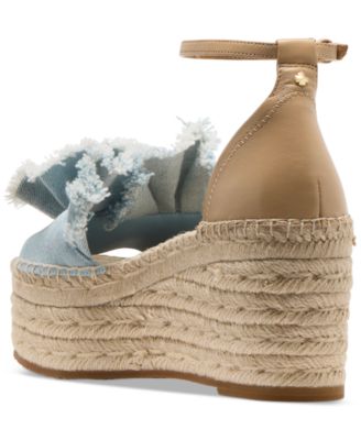 kate spade new york Women's Flourish Denim Espadrille Wedge