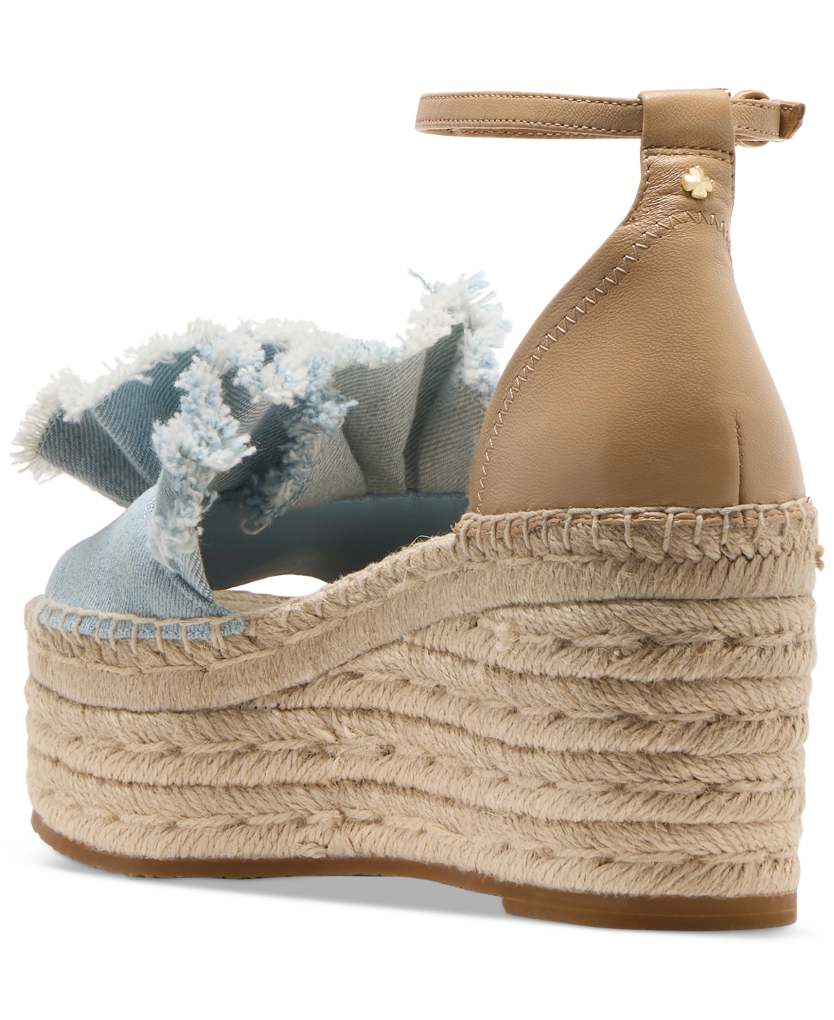 KATE SPADE WOMEN'S FLOURISH DENIM ESPADRILLE WEDGE SANDALS 