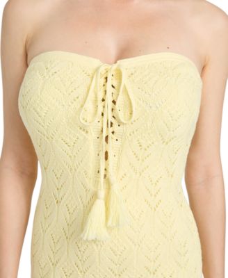 Women's Isabella Pointelle Lace-Up Mini Dress