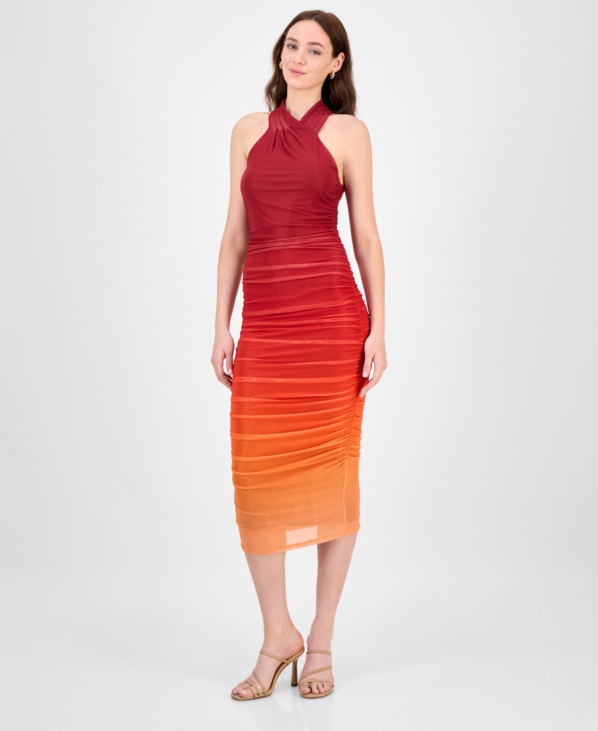 Women's Harland Halter Midi Dress - Open Orange