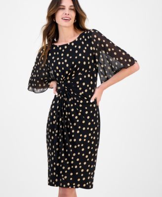Women's Butterfly-Sleeve Sheath Dress
