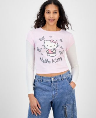 Grayson Threads, The Label - Juniors' Layered Look Hello Kitty Graphic T-Shirt