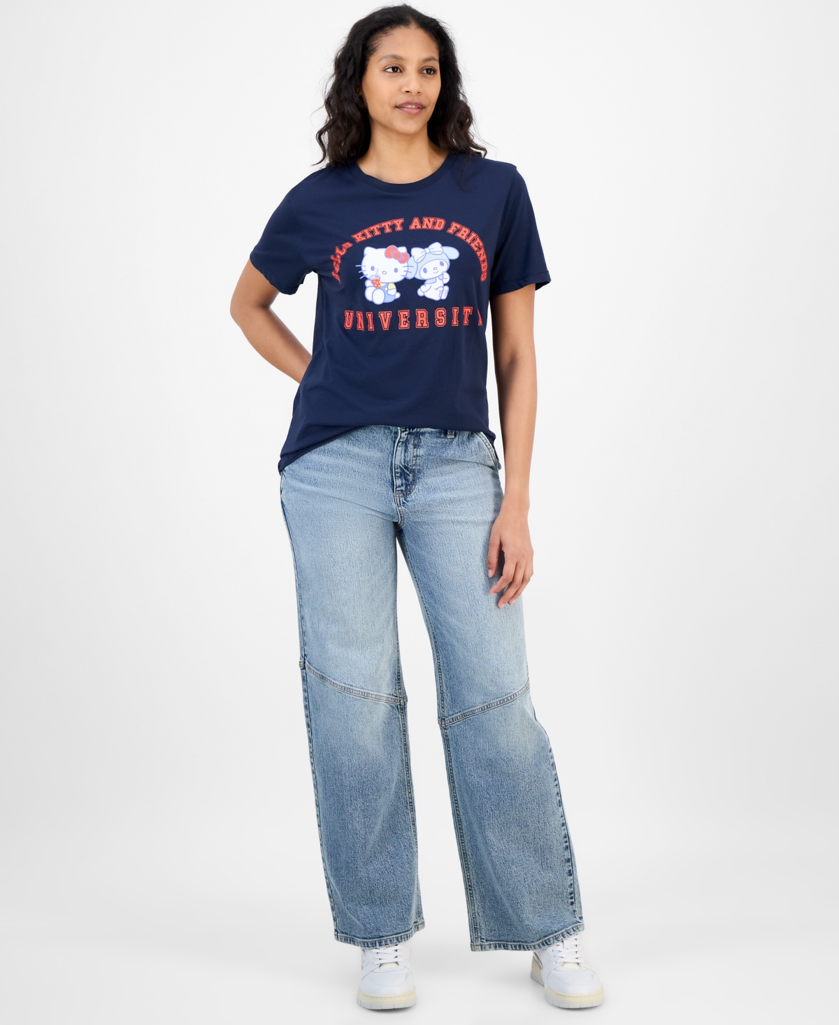 Grayson Threads, The Label Juniors' Hello Kitty & My Melody T-shirt In Blue