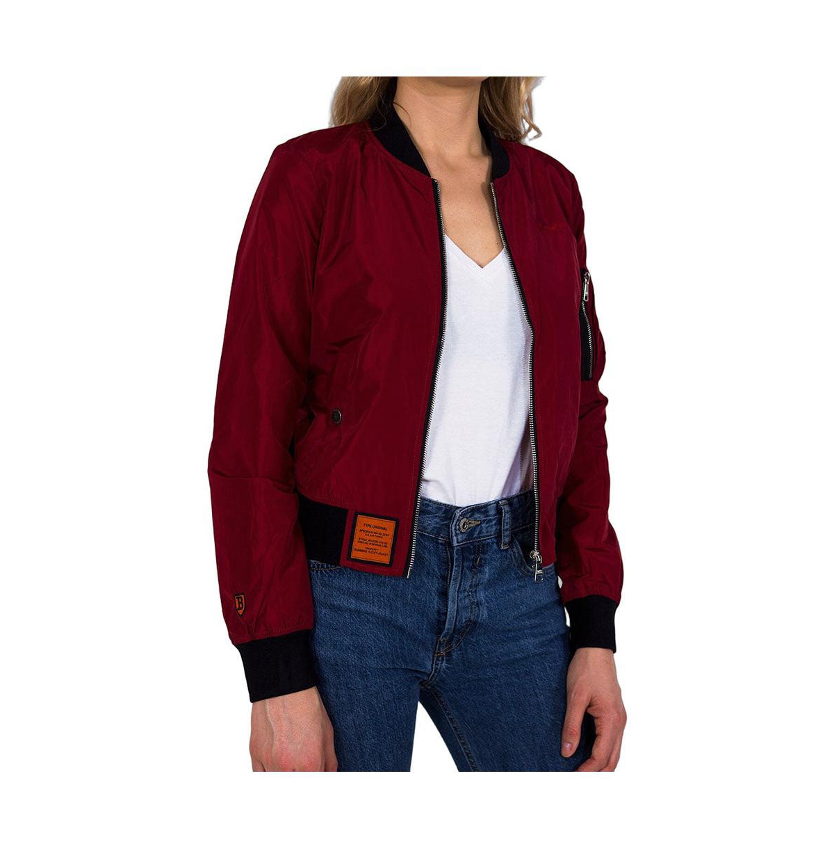 Women's Ma1 Jacket - D.Red - Dark red