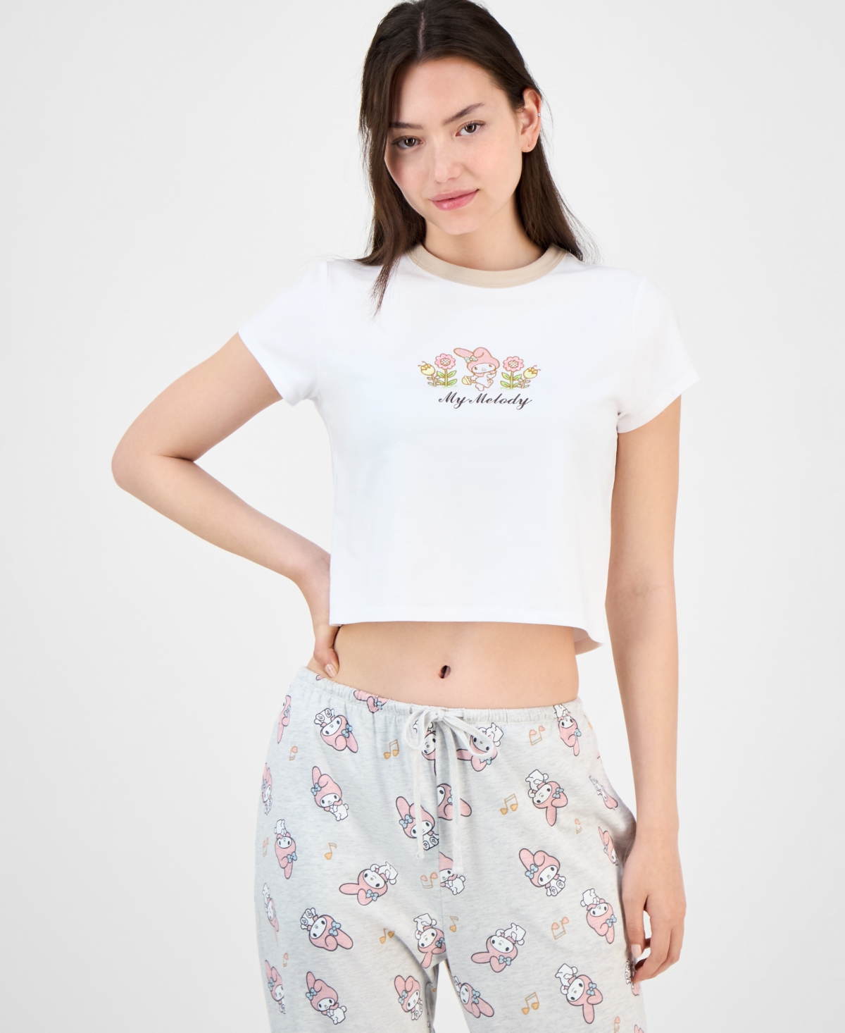 Love Tribe Junior's My Melody Crewneck T-shirt In Multi