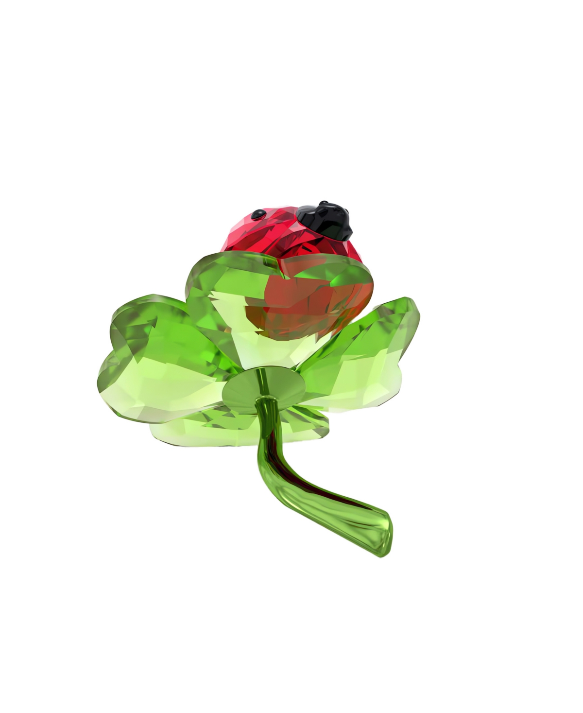 SWAROVSKI IDYLLIA LADYBUG AND CLOVER FIGURINE 