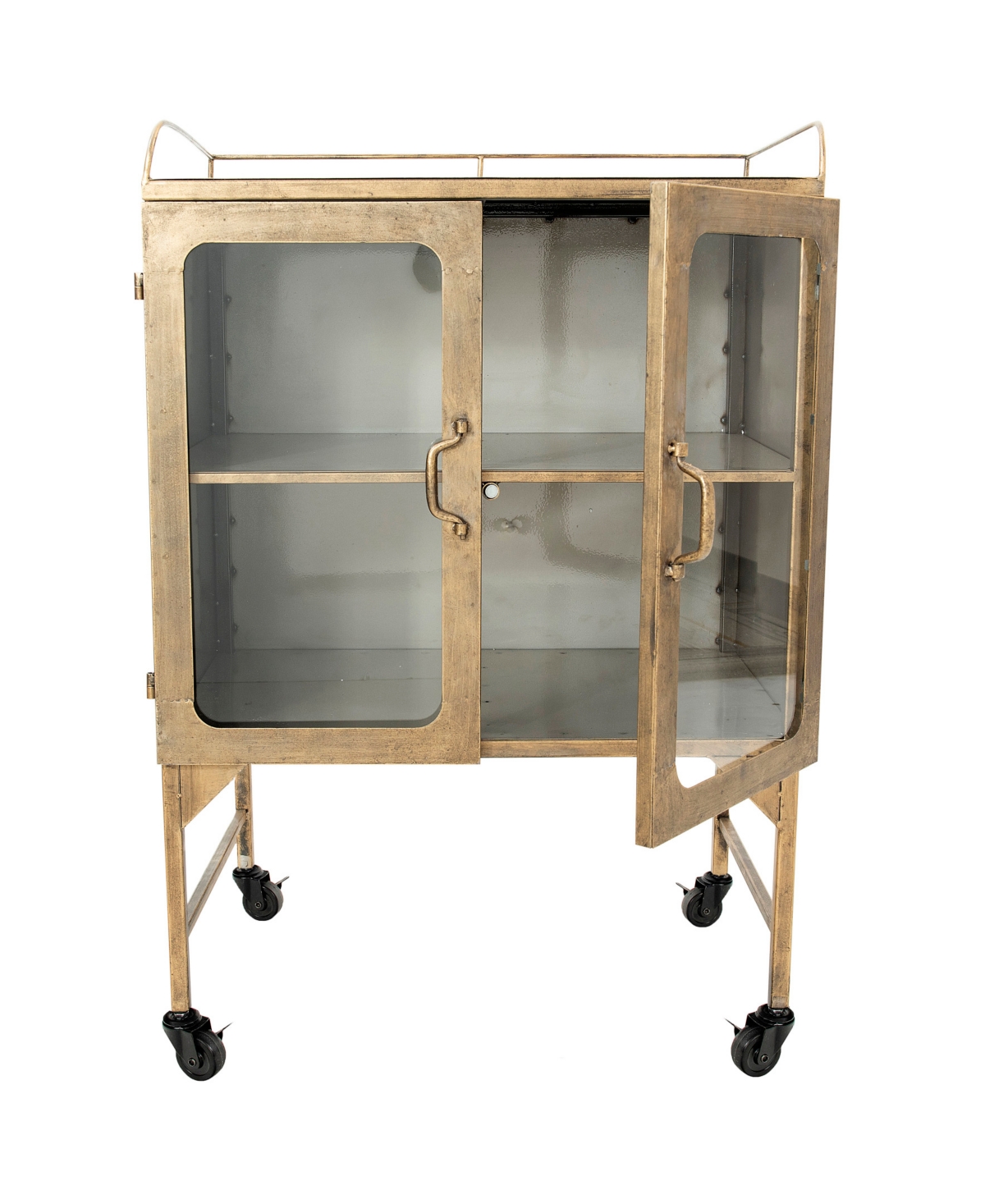 Creative Co-op 16.1" Metal Vintage Bar Cabinet