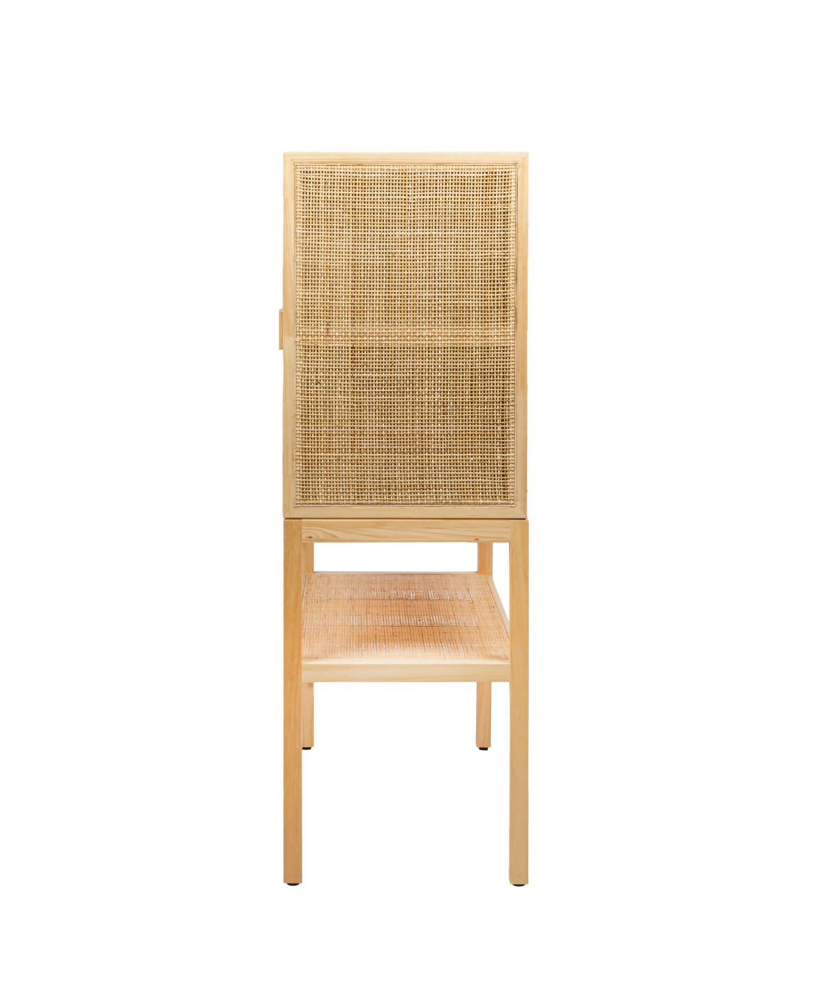 Creative Co-op 15.8" Woven Rattan And Wood Bohemian Cabinet