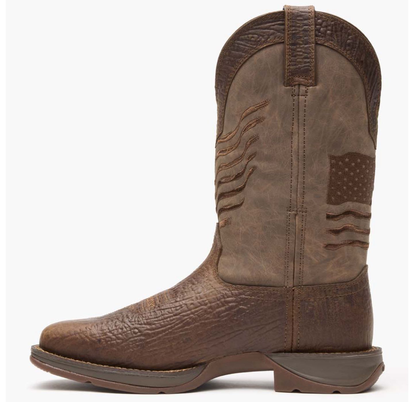 Мужские ботинки Durango Rebel by Brown Distressed Flag Embroidery Western Boot, цвет: Acorn — фото 6