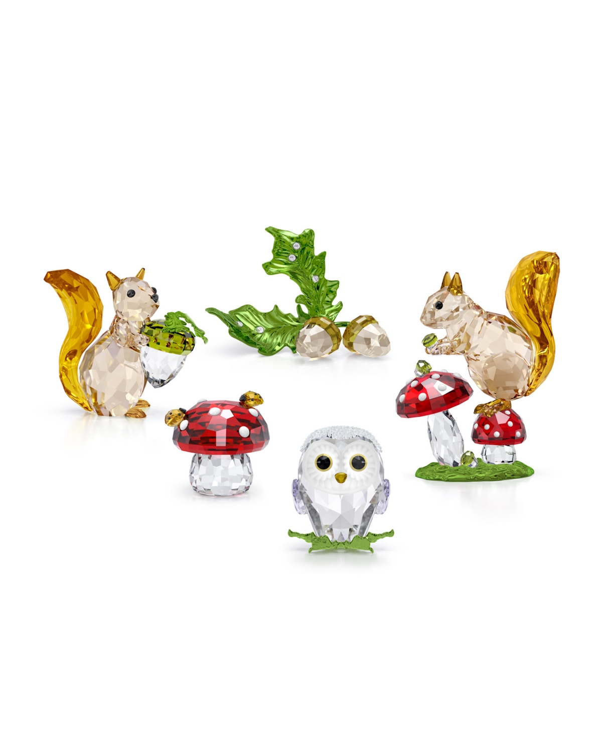 SWAROVSKI IDYLLIA SQUIRREL AND ACORN FIGURINE 