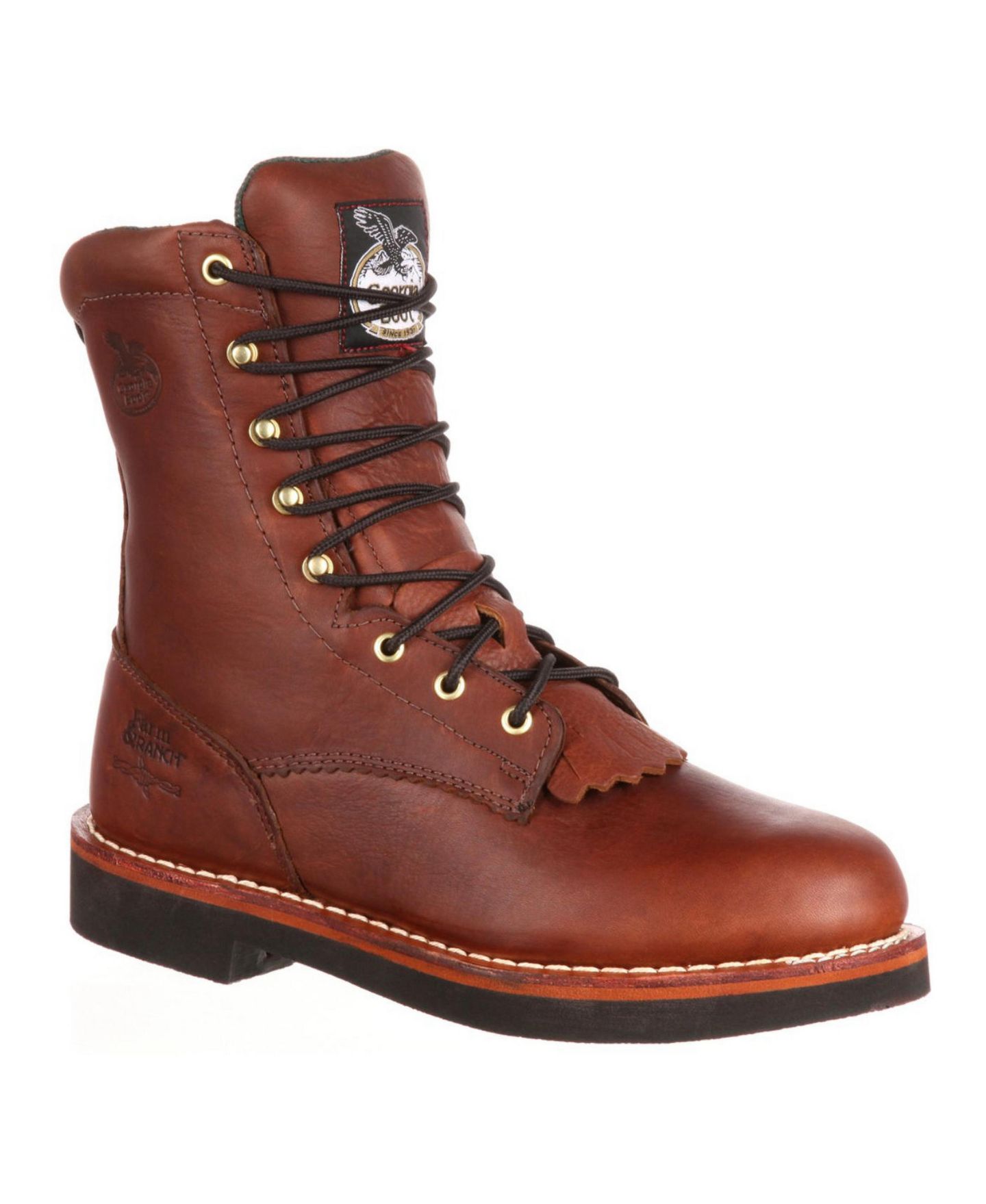 Мужские ботинки GEORGIA BOOT Farm and Ranch Lacer Work Boot, цвет: Орех — фото 1
