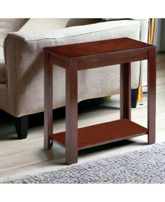 End Table with Shelf for Living Room or Bedroom Storage and Display