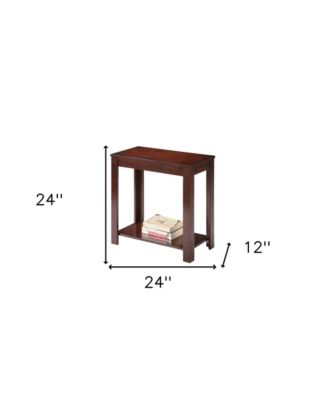End Table with Shelf for Living Room or Bedroom Storage and Display